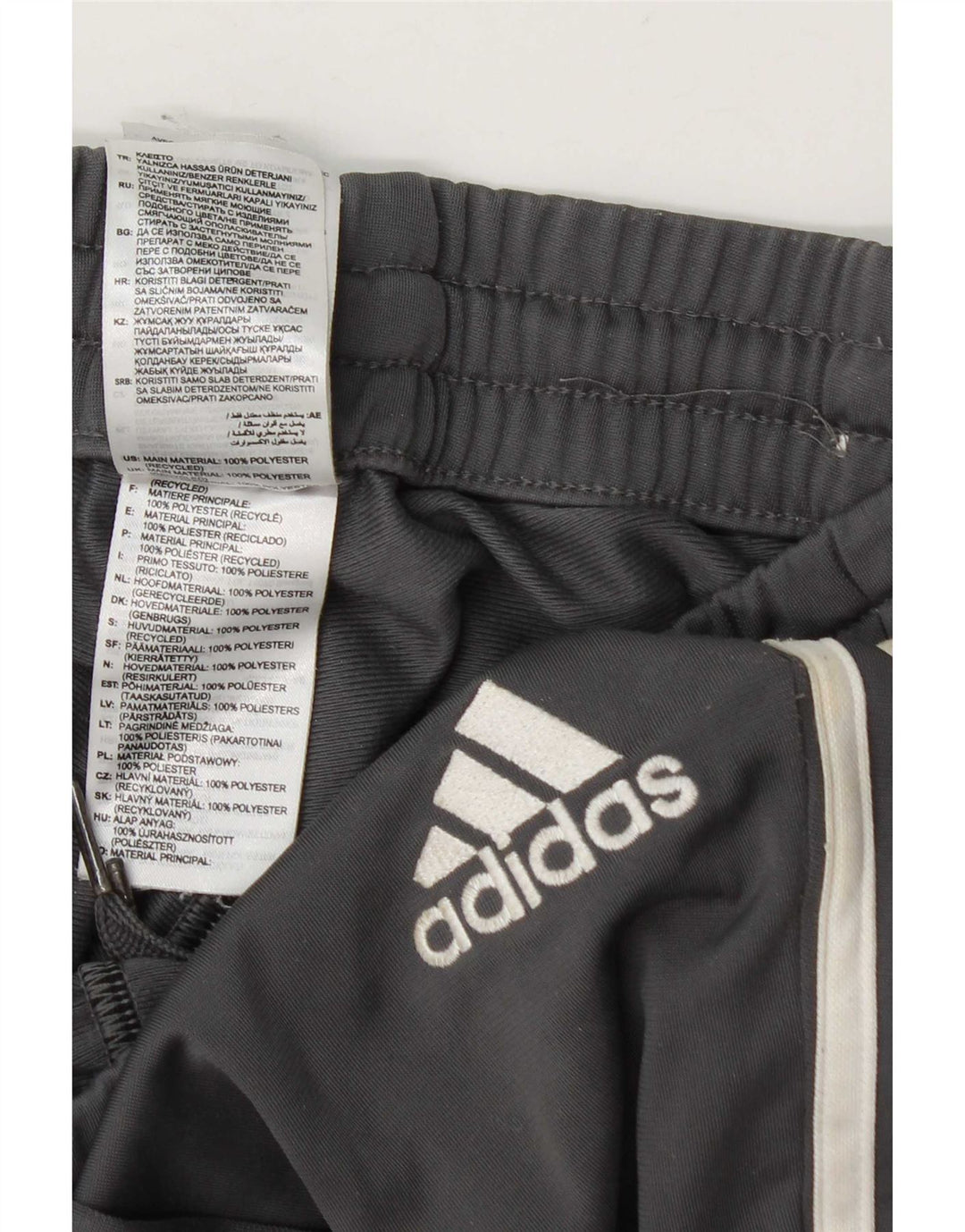 Adidas Męskie spodnie dresowe Joggery Średni szary poliester
