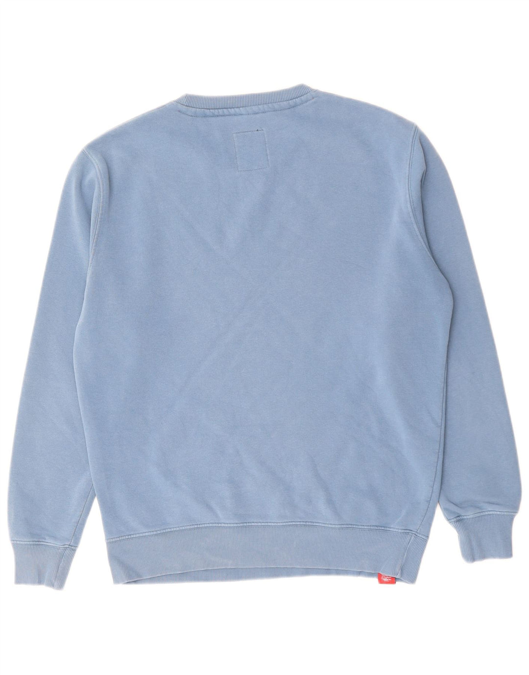 Męska bluza z grafiką Alpha Industries, średnioniebieska, bawełniana