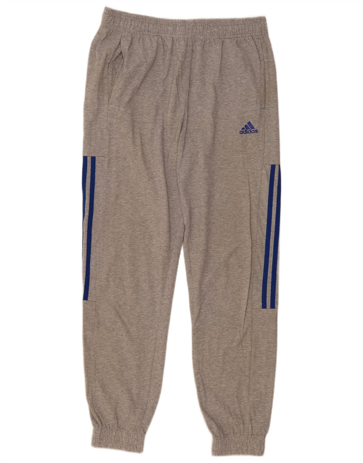 Adidas Męskie spodnie dresowe Joggery Średnioszare, bawełniane nakrapiane