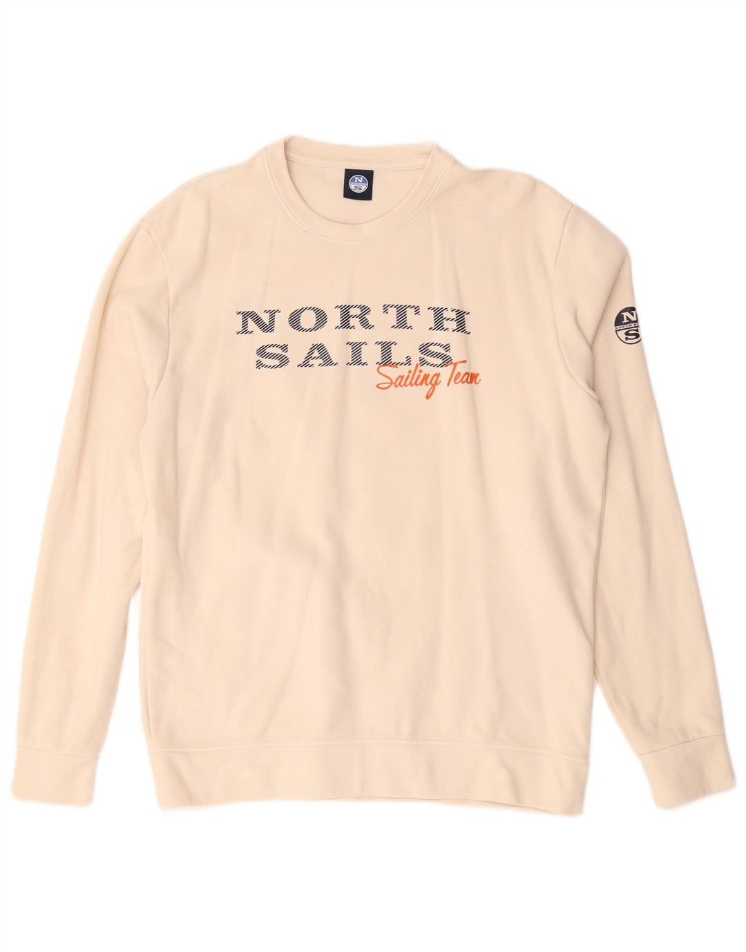 Męska bluza z grafiką North Sails XL w kolorze złamanej bieli, bawełniana
