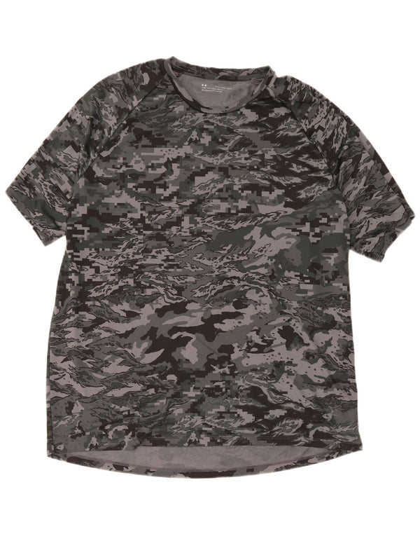 Koszulka męska Under Armour Top 2XL, szary kamuflaż, poliester
