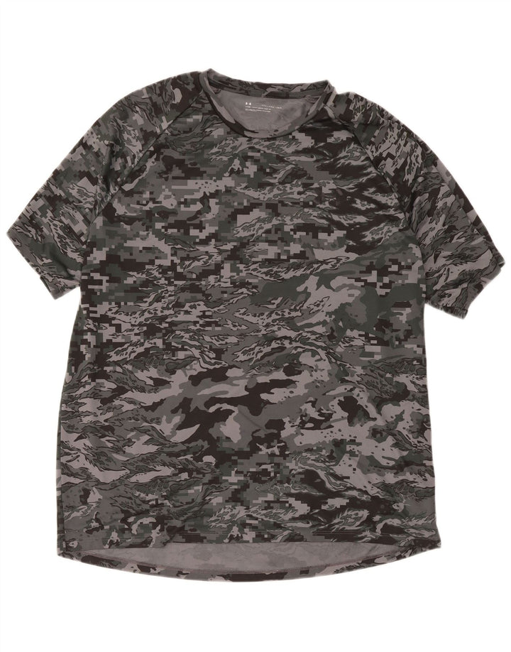 Koszulka męska Under Armour Top 2XL, szary kamuflaż, poliester
