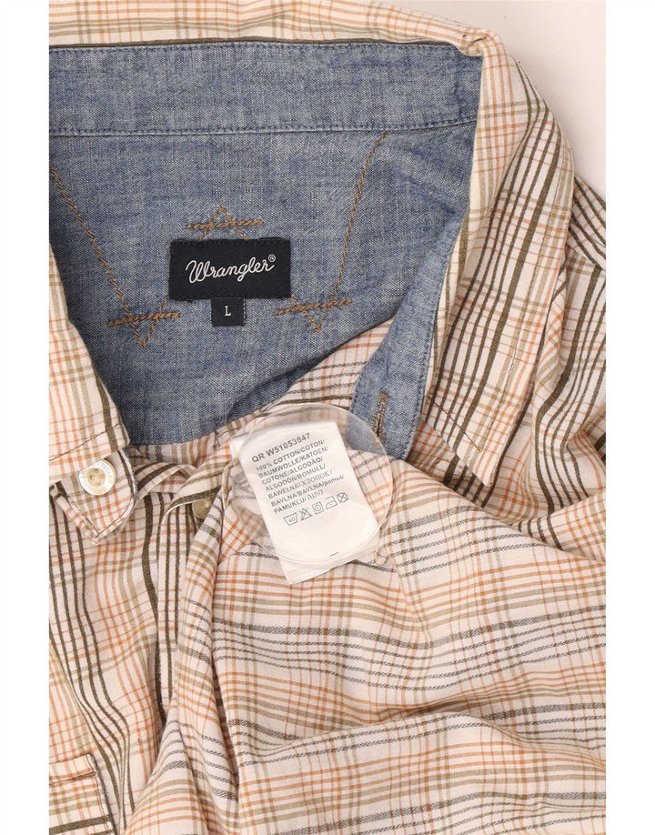 Męska koszula z krótkim rękawem Wrangler, duża, wielobarwna, bawełniana krata