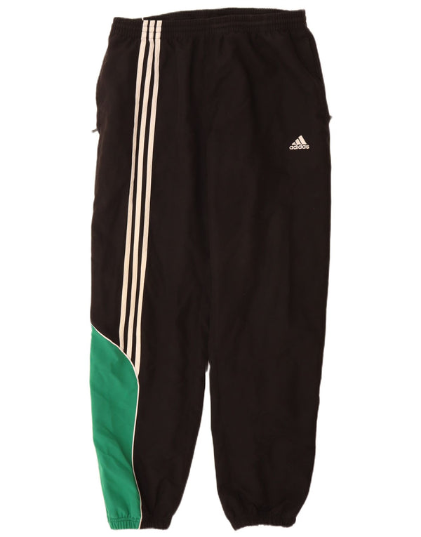 Męskie spodnie dresowe ADIDAS Joggers UK 44/46, duże czarne bloki kolorów