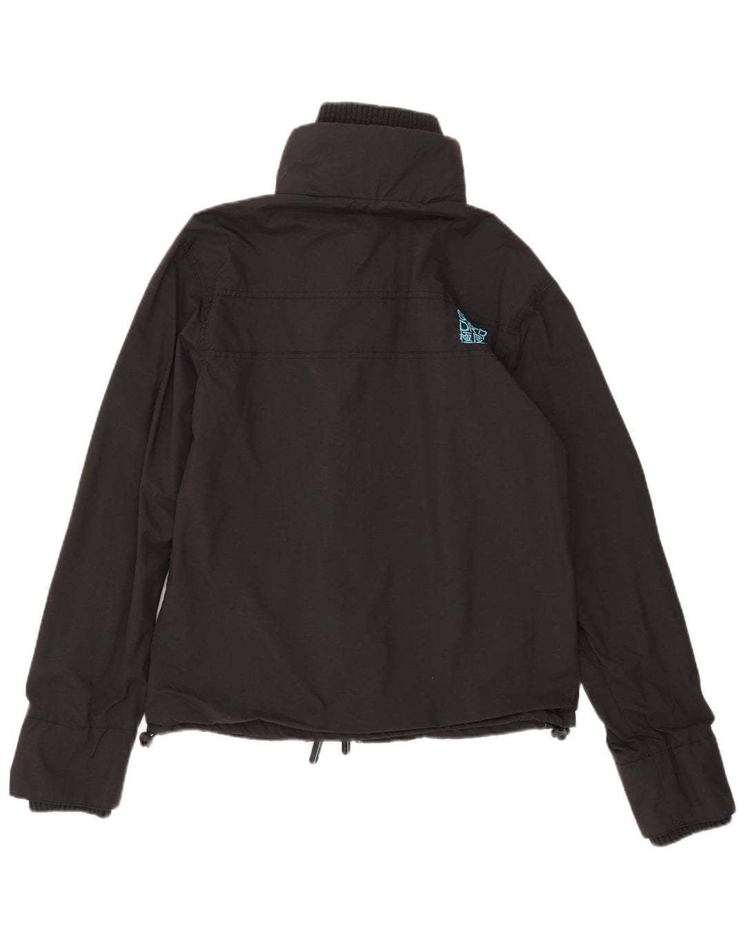 Męska kurtka przeciwdeszczowa Superdry UK 40, duża, czarna, nylonowa