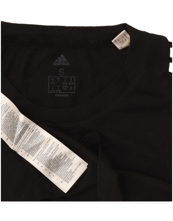 Damska koszulka Adidas Top UK 8/10 Mały czarny poliester