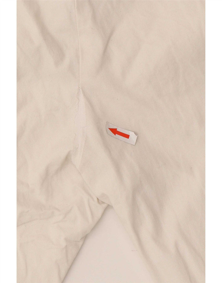 Spodnie damskie Zara Slim Chino, średnie W32 L30, biała bawełna