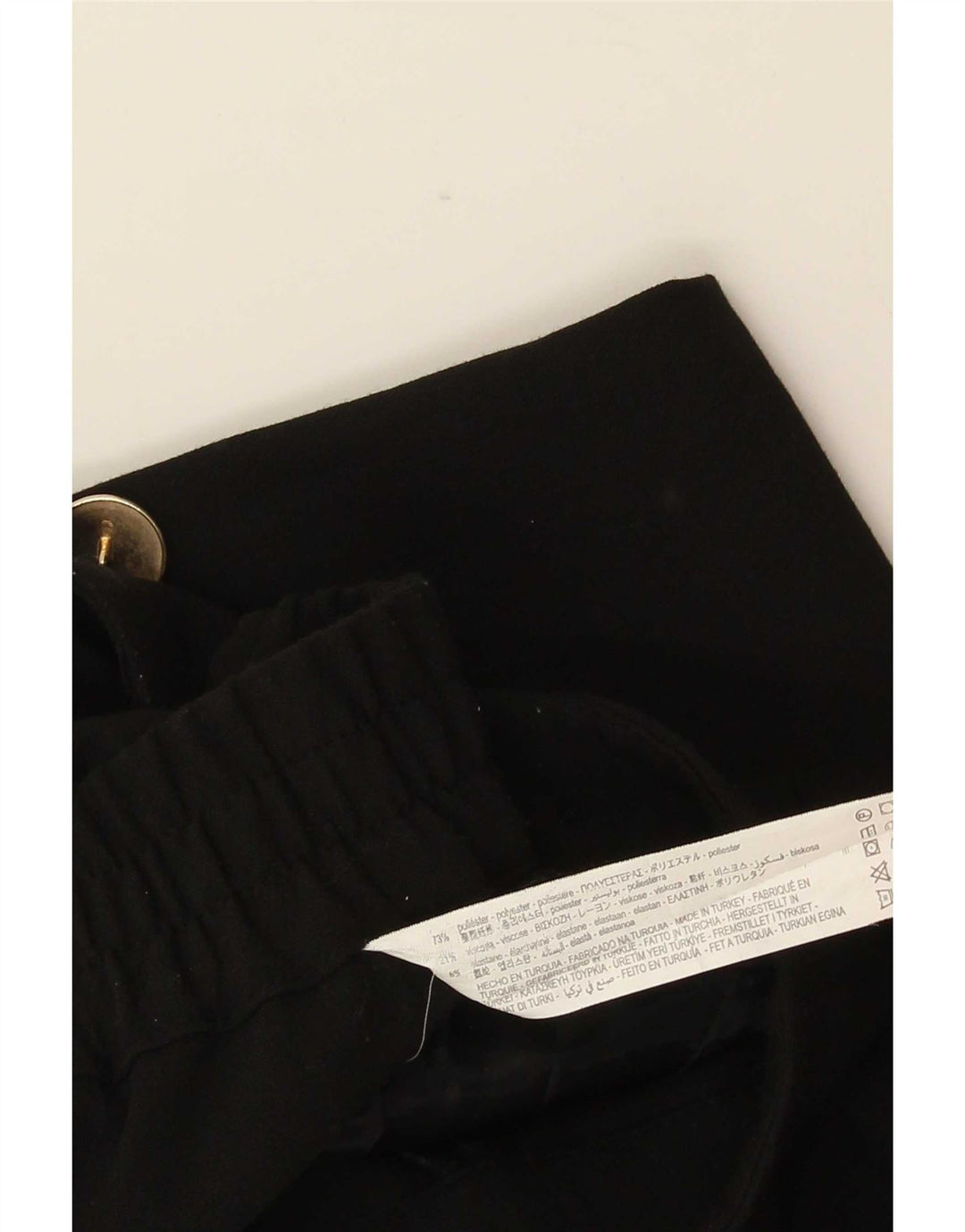 Damskie zwężane spodnie chino Zara, duże W33 L27, czarny poliester