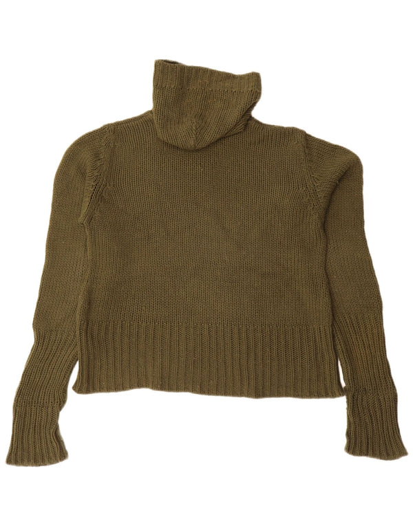 Damski sweter oversize z kapturem Zara UK 14 Średni zielony akryl