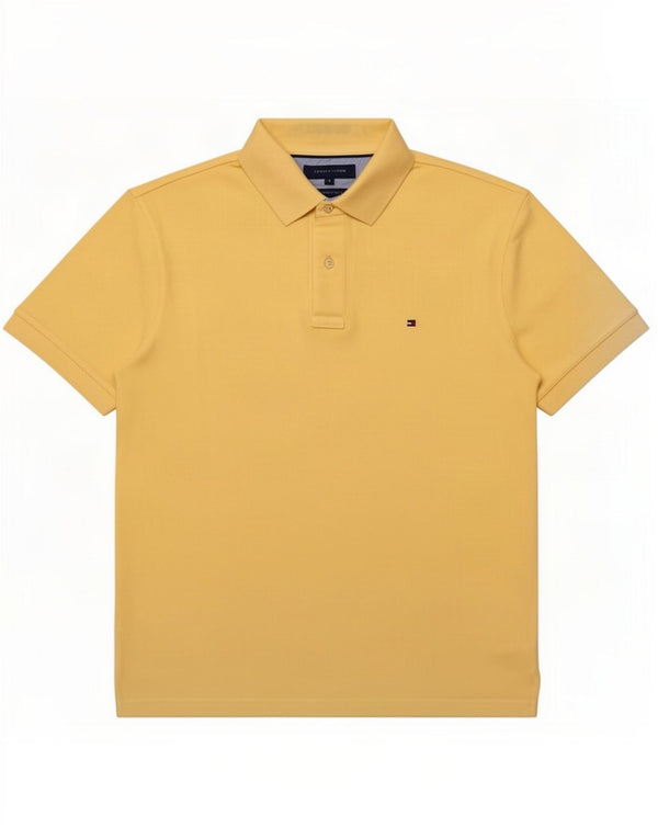 Męska koszulka polo Tommy Hilfiger XL, żółta, bawełniana