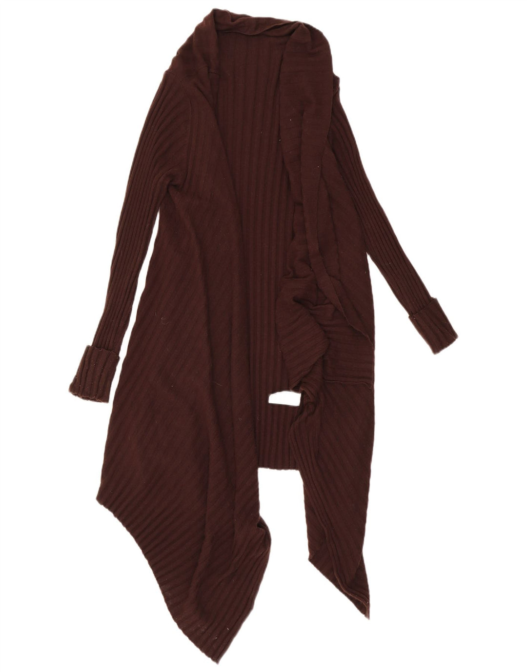 Marks & Spencer Damski asymetryczny sweter kardigan UK 8/10 Small Brown
