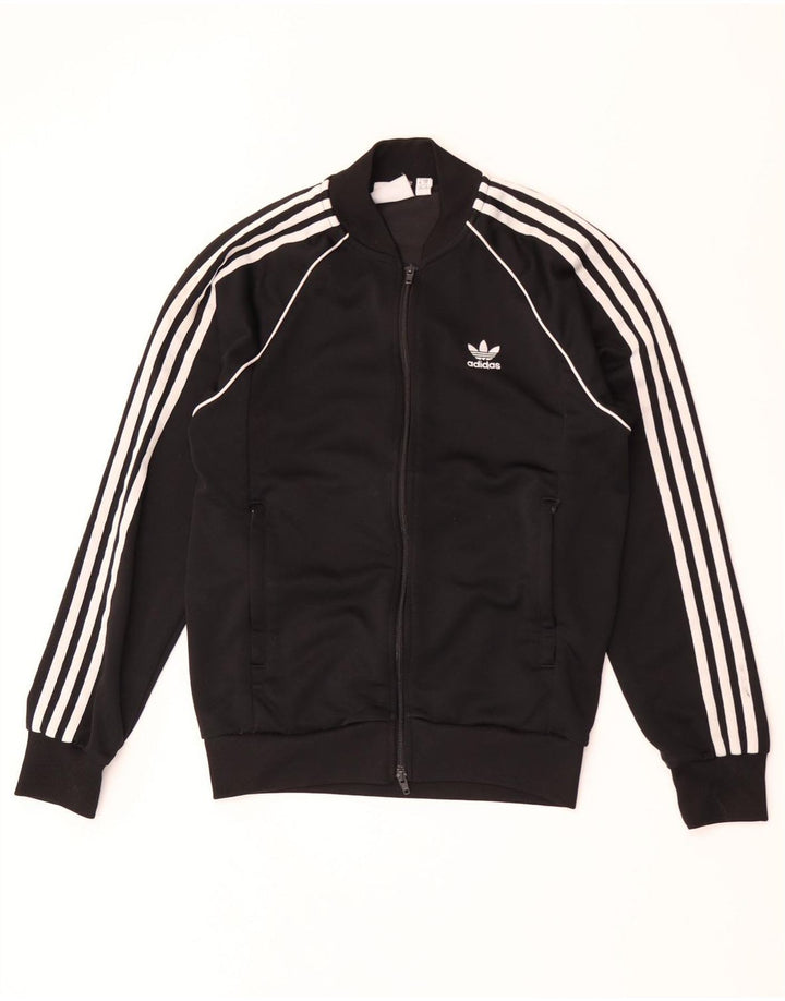 Adidas Męska bluza dresowa, mała, czarna, poliestrowa