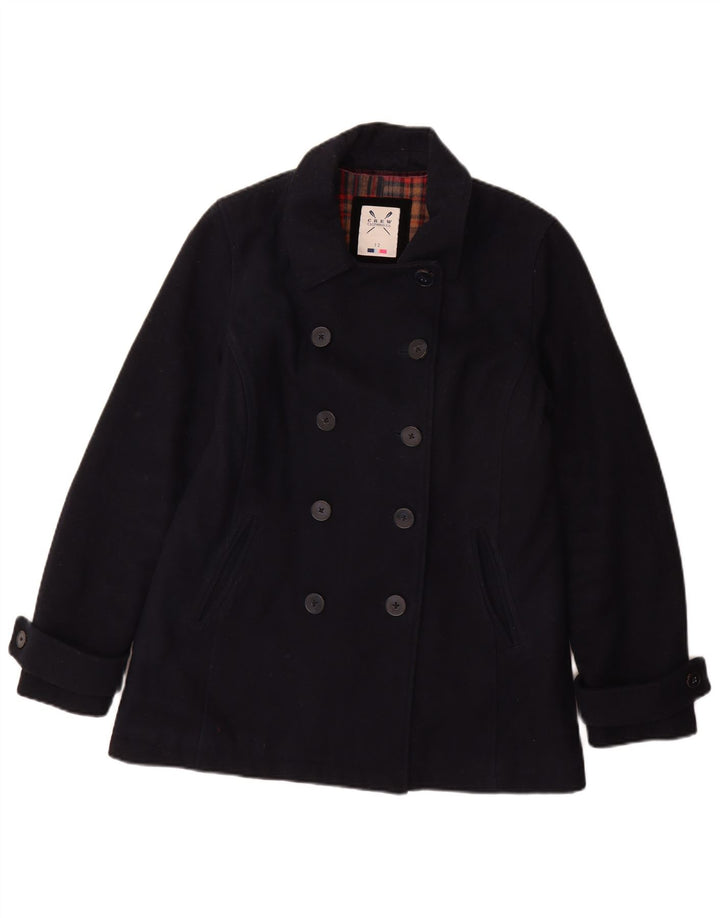 Crew Clothing Płaszcz damski Pea Coat UK 12 Średni granatowy wełniany