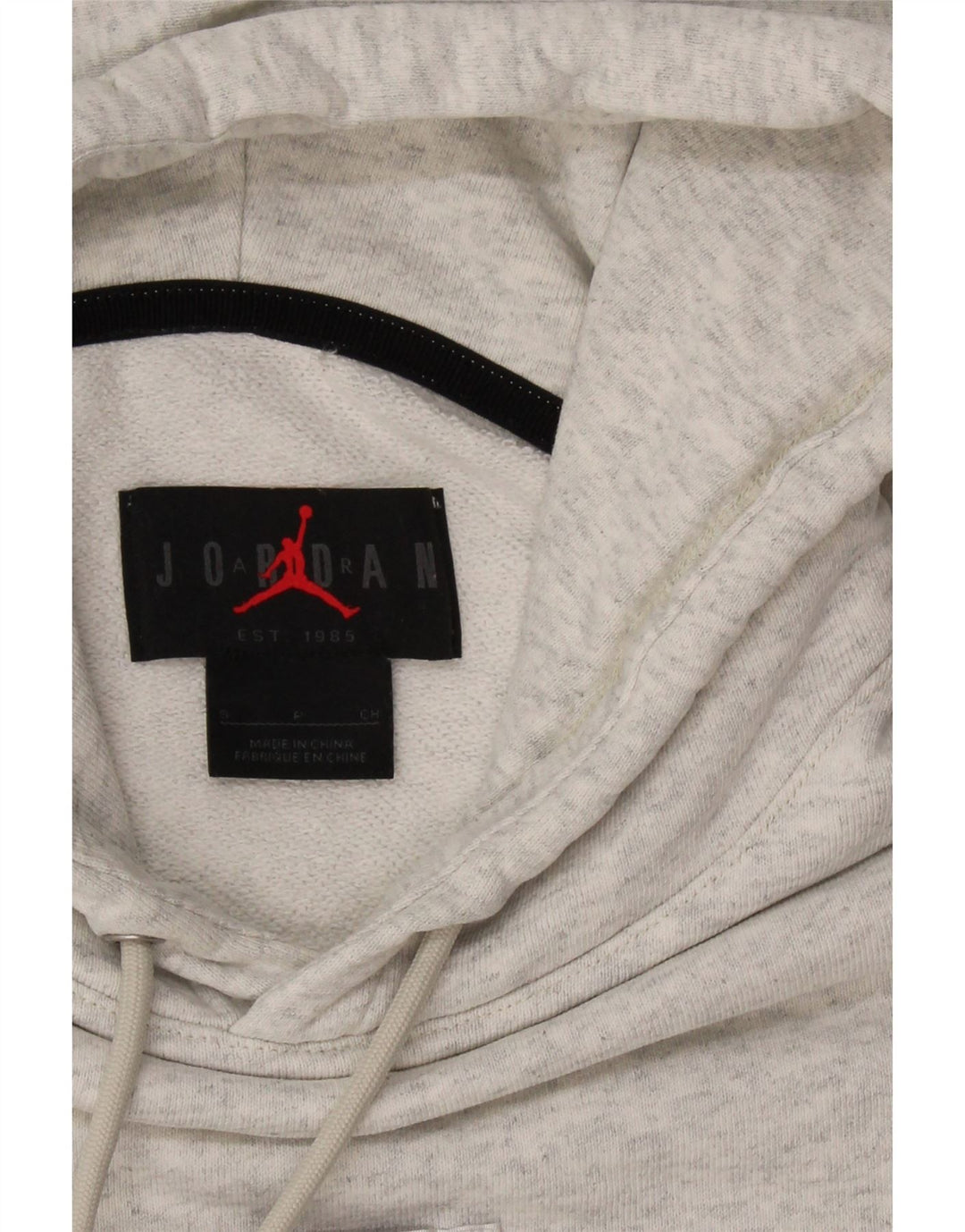 JORDAN Mens Hoodie Jumper Small Grey Cotton Vintage Jordan and Second-Hand Jordan from Messina Hembry 