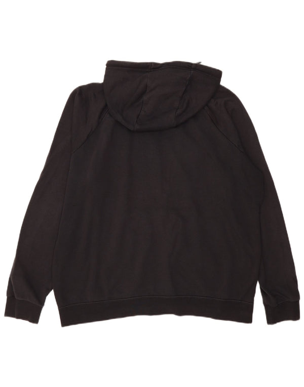 Damski sweter oversize z kapturem i zamkiem błyskawicznym Nike UK 18 XL, czarna bawełna