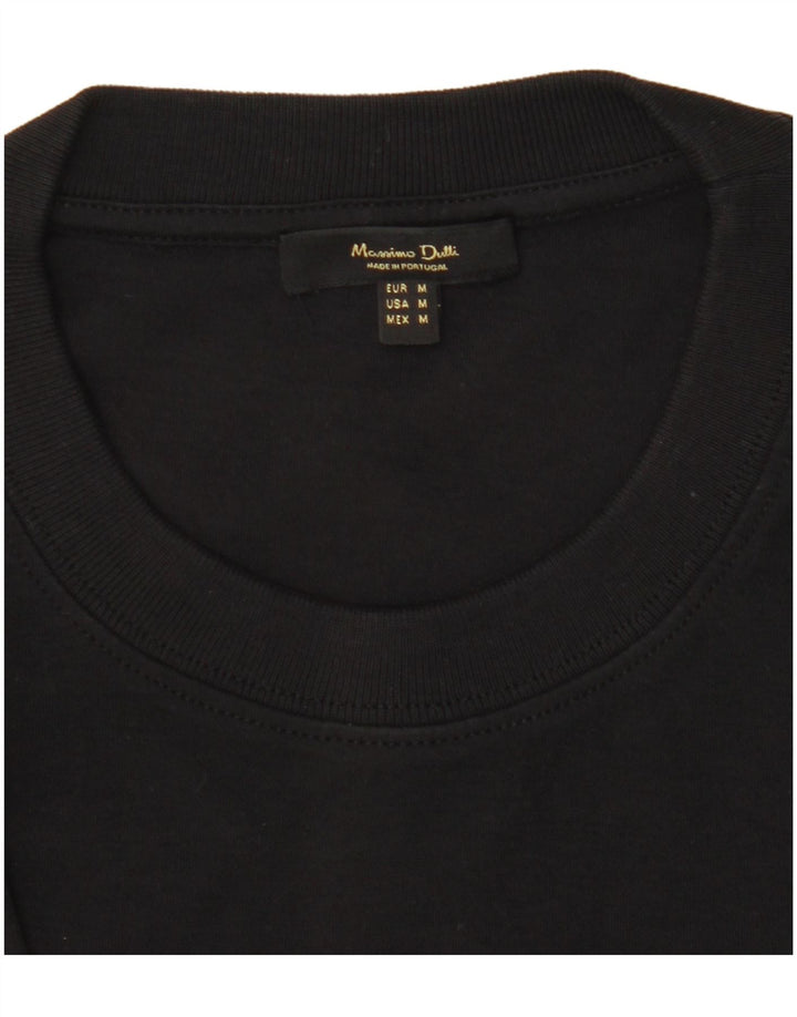 T-shirt męski MASSIMO DUTTI, średni czarny