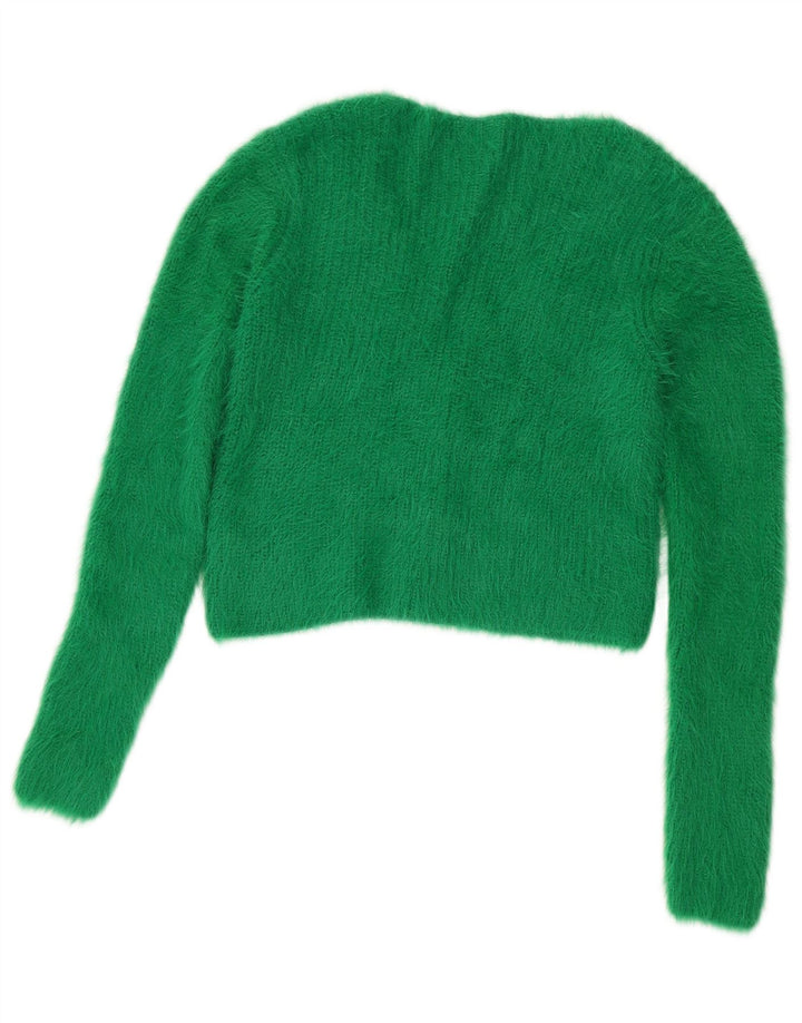 Sweter damski Zara Crop Cardigan UK 12 Średni zielony nylon