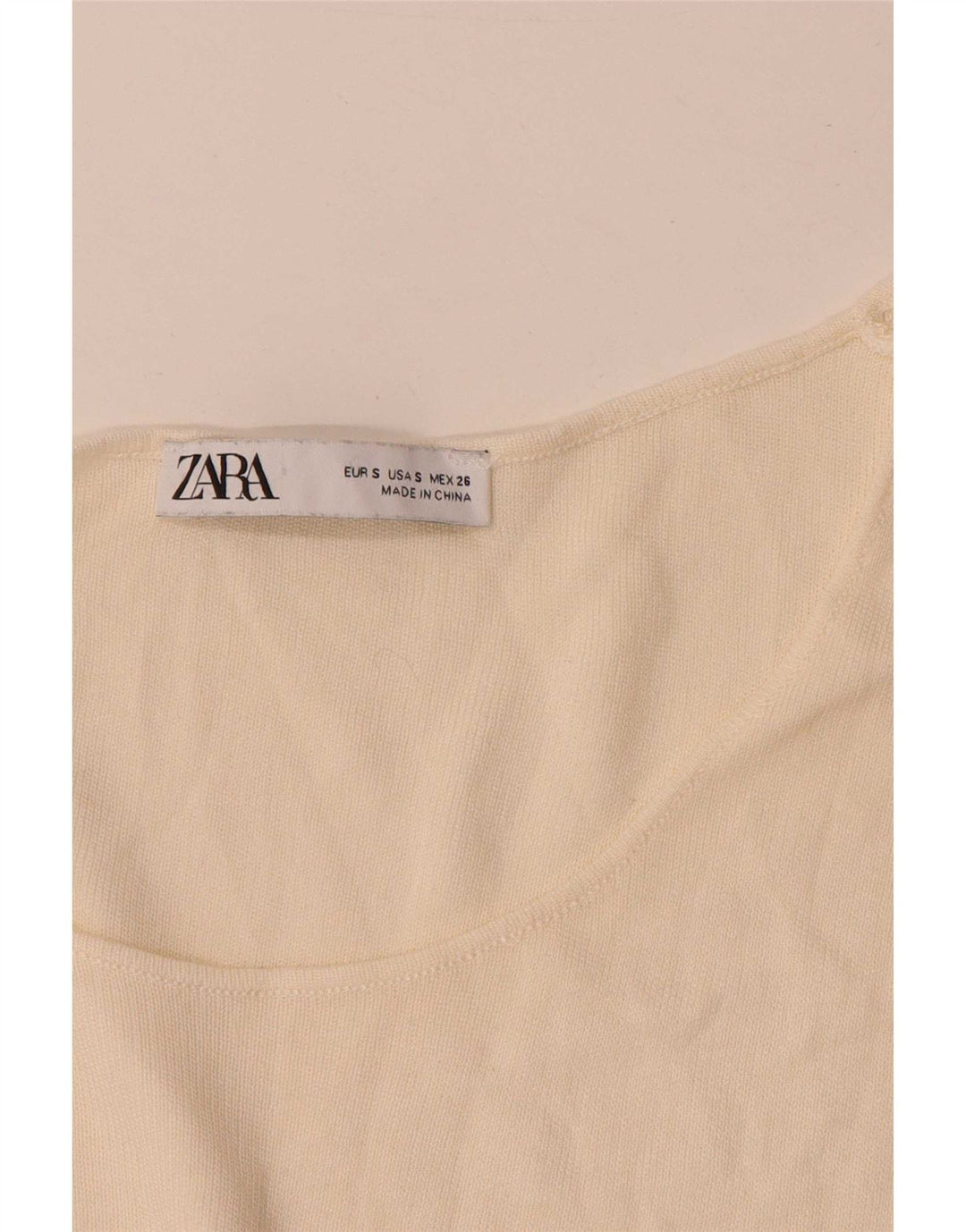 Damska koszulka oversize Zara Top UK 10 Small Beige Colorblock