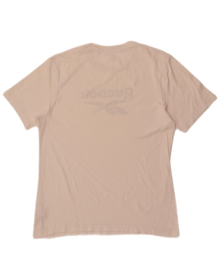 Męska koszulka z grafiką Reebok Top, średnia, biała bawełna