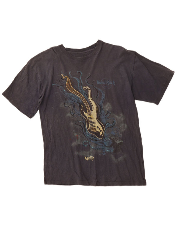 T-shirt męski HARD ROCK Malta z grafiką, średnioszary, bawełniany