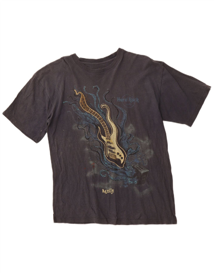 T-shirt męski HARD ROCK Malta z grafiką, średnioszary, bawełniany