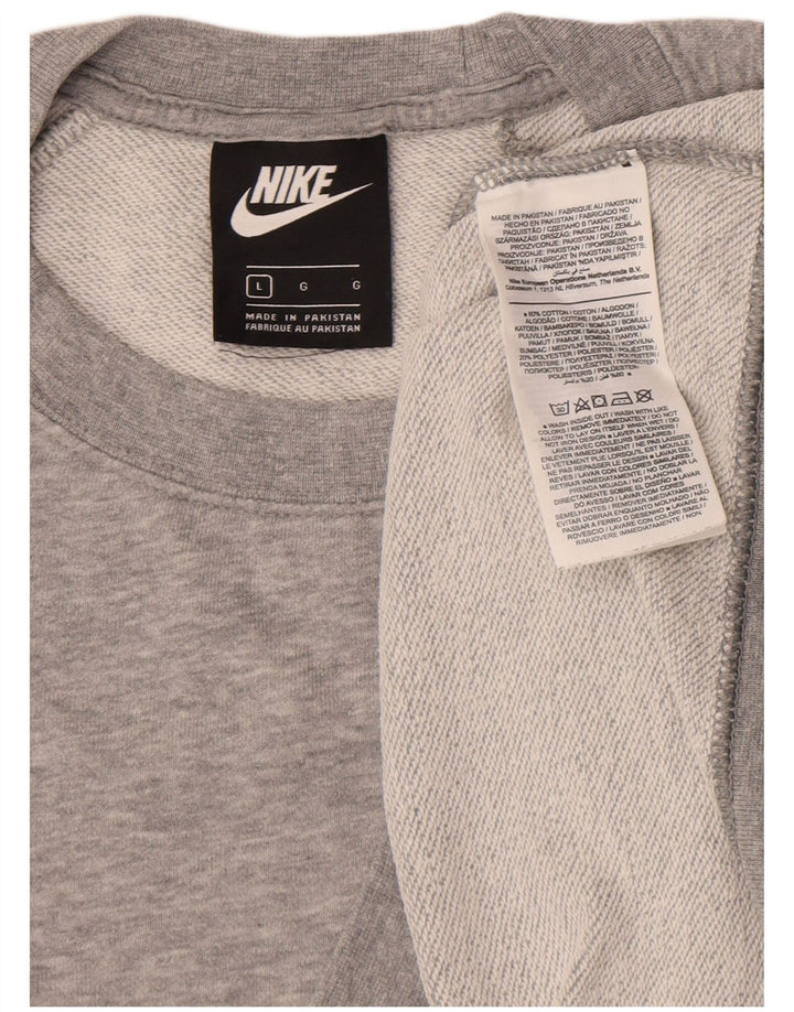 Męska bluza dresowa Nike, duża, szara, nakrapiana bawełna