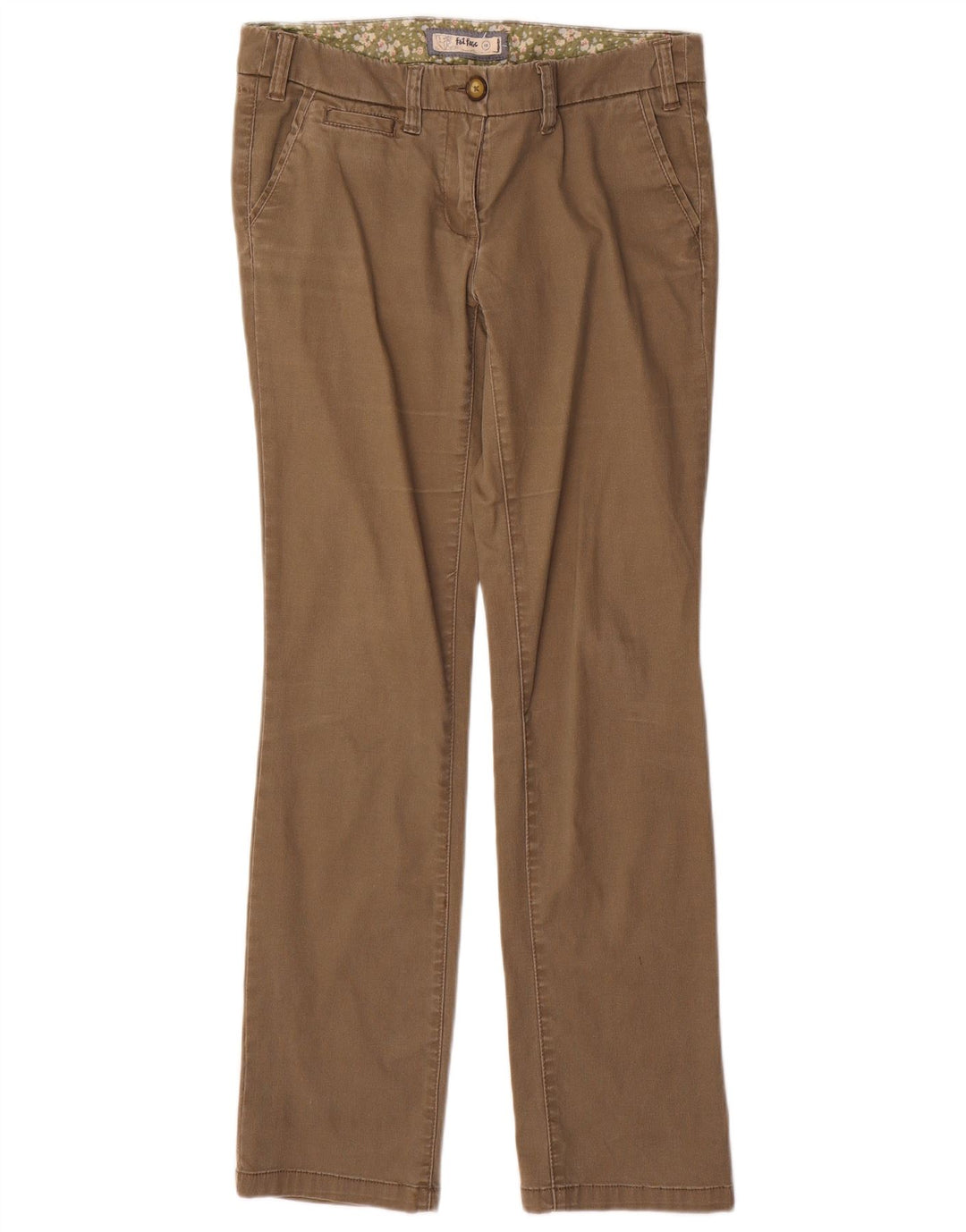 Damskie spodnie chino z niskim stanem FAT FACE UK 10 Small W32 L31 Brązowe
