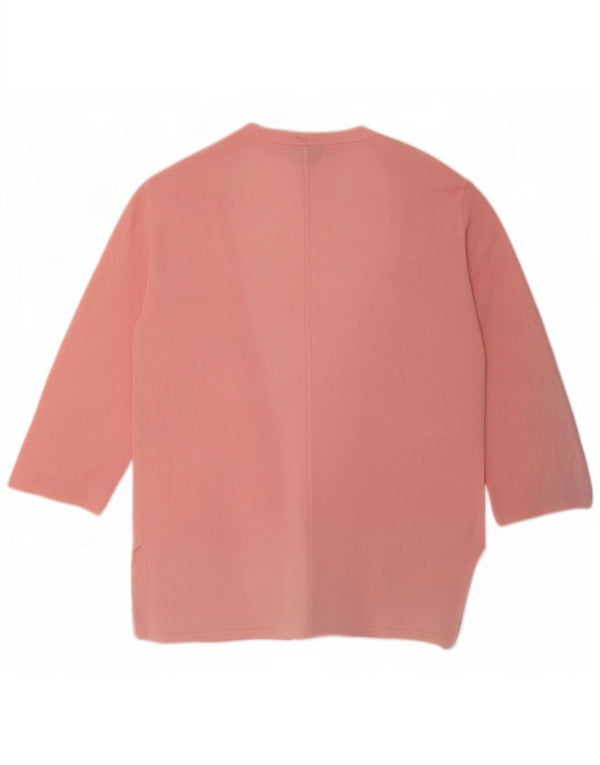 Damski sweter rozpinany Massimo Dutti z rękawem 3/4 UK 14, średni róż