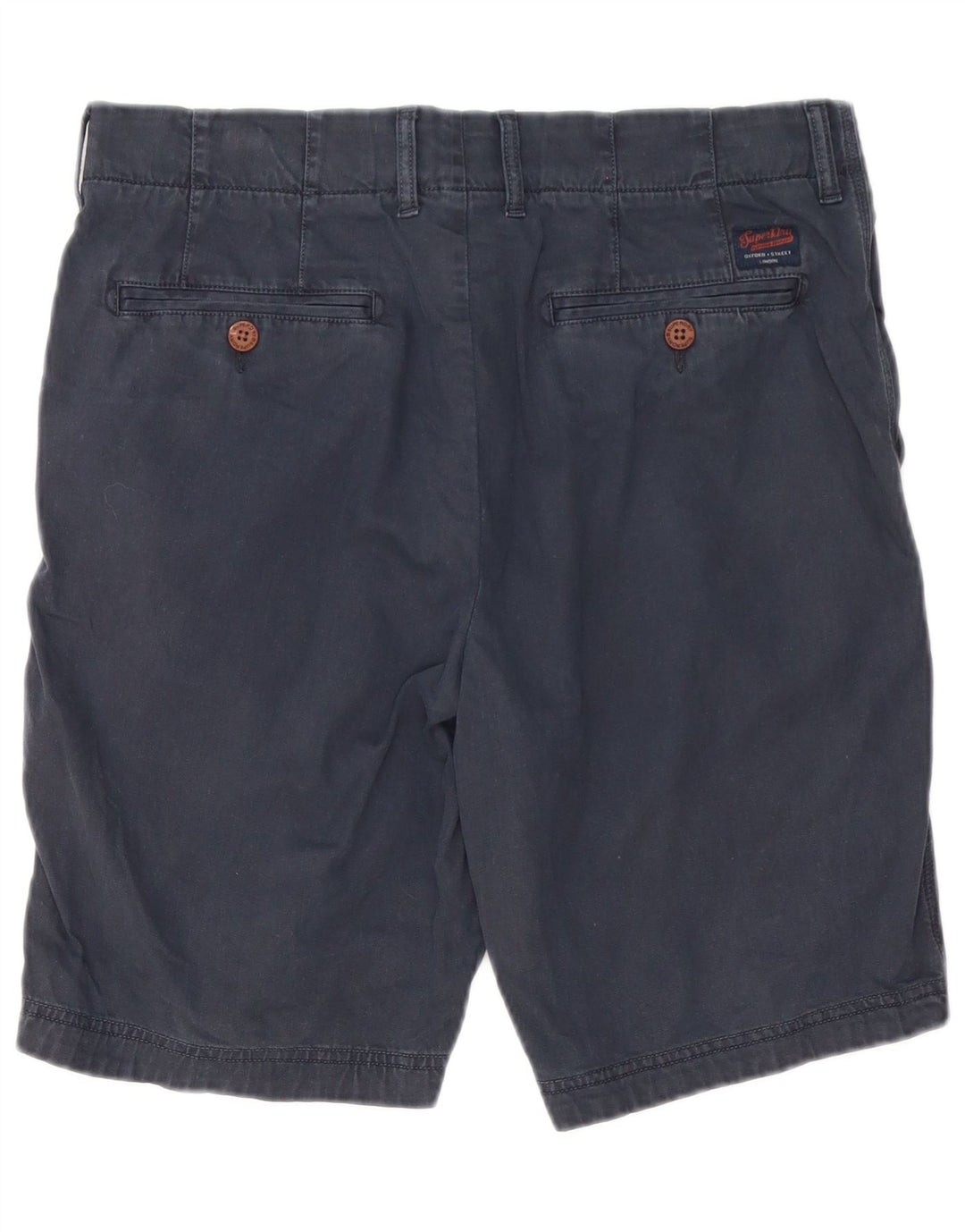 Męskie spodenki Chino Superdry W32 Średni granatowy, bawełniany