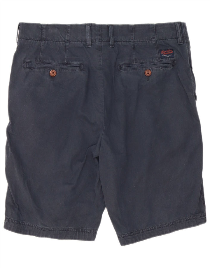 Męskie spodenki Chino Superdry W32 Średni granatowy, bawełniany