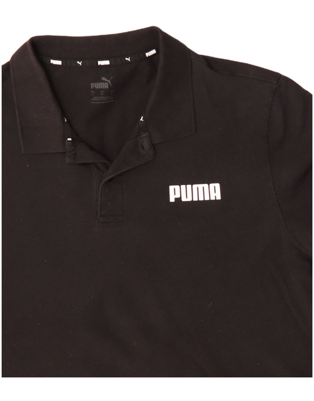 Męska koszulka polo PUMA, duża, czarna, bawełniana