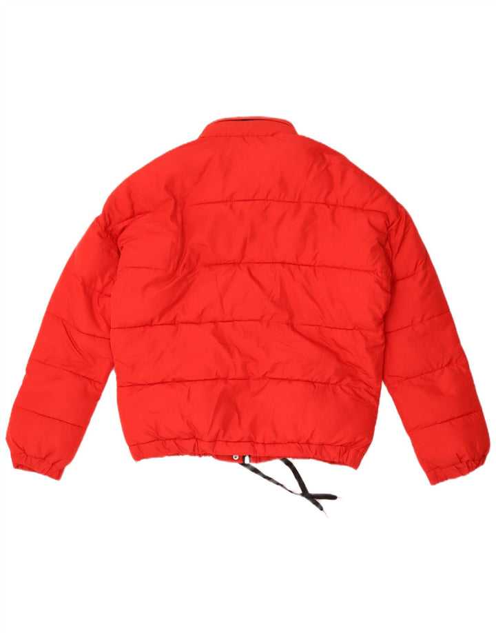 Damska kurtka oversize z kapturem ZARA UK 6 XS, czerwona wiskoza