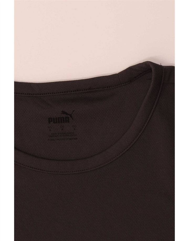Męska koszulka Puma Top, mała, czarna, z blokami kolorów, z poliestru