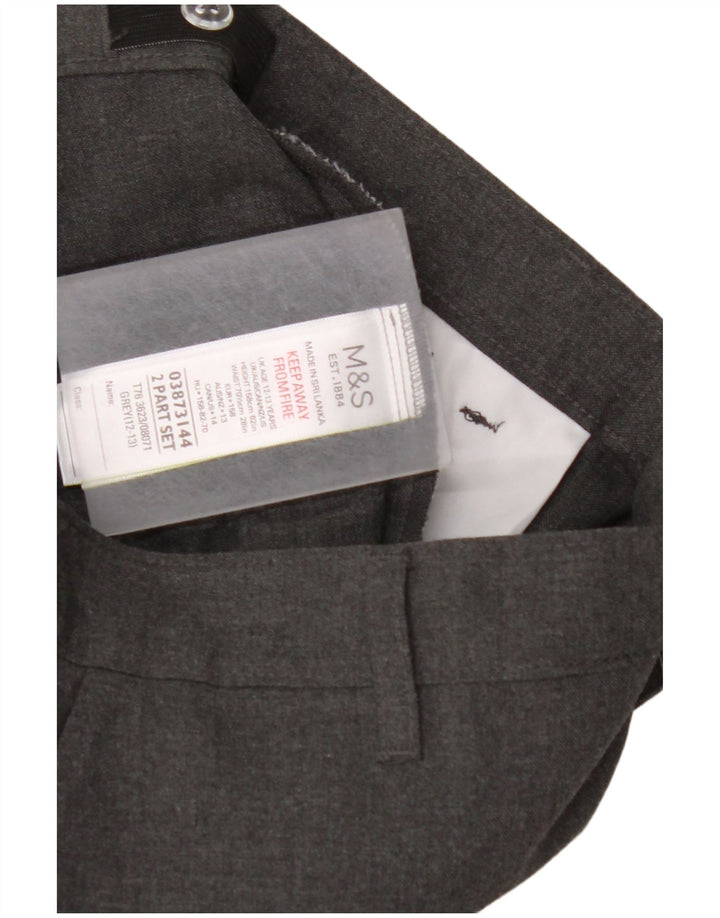 Spodnie garniturowe MARKS & SPENCER chłopięce proste 12-13 lat W28 L27 szare