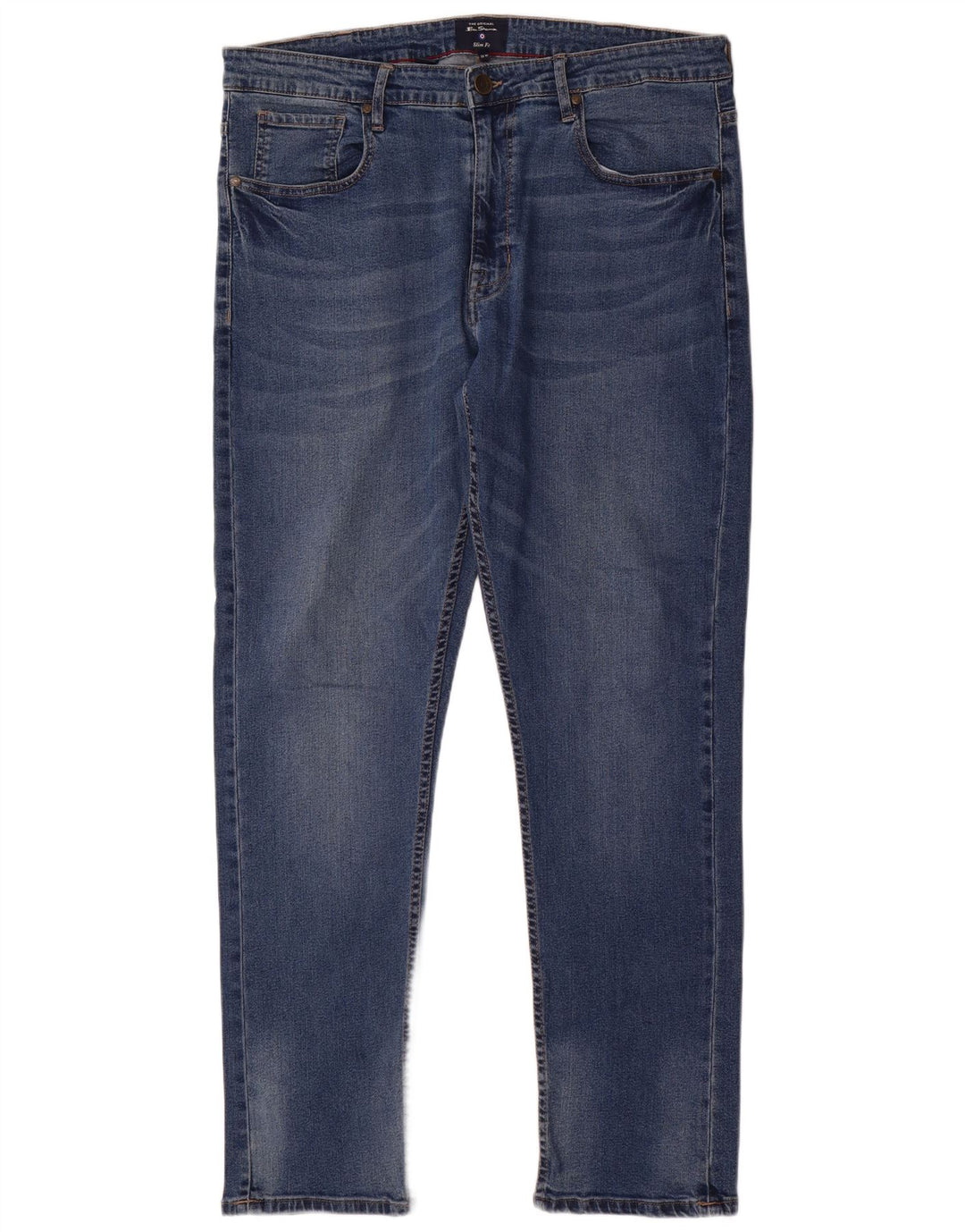 BEN SHERMAN Męskie jeansy slim W38 L32 Niebieskie bawełniane