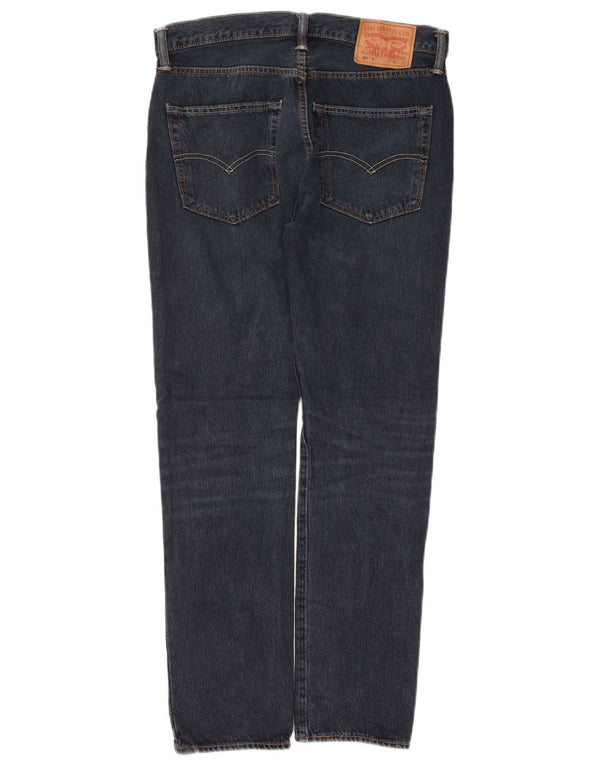 Męskie dżinsy Levi's 501 Straight W32 L32 Granatowa bawełna