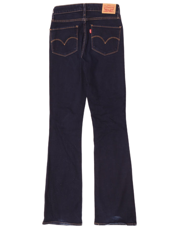 Damskie dżinsy Levi's 725 z wysokim stanem Bootcut W26 L31 Granatowa bawełna