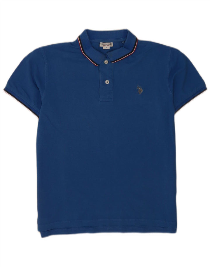US Polo Assn. Koszula męska w małe, niebieskie paski, bawełniana