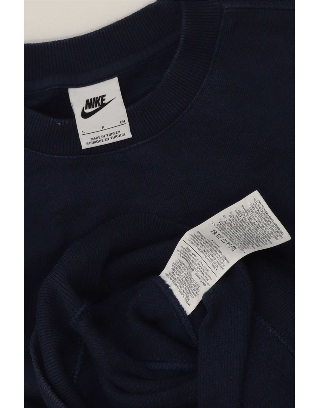 Męska bluza z grafiką Nike, mała, granatowa, bawełniana