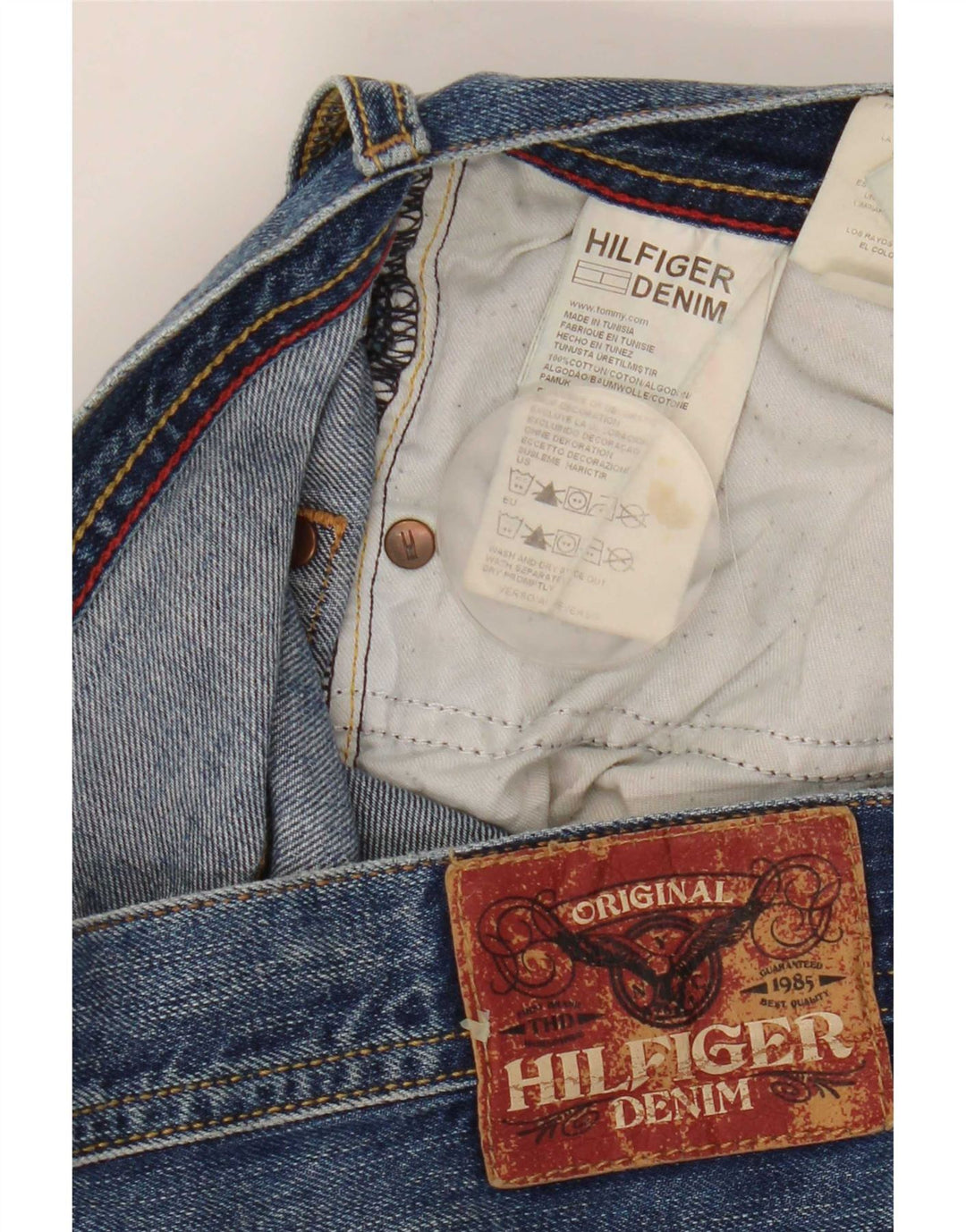 Męskie proste dżinsy Tommy Hilfiger W33 L32 Niebieskie bawełniane