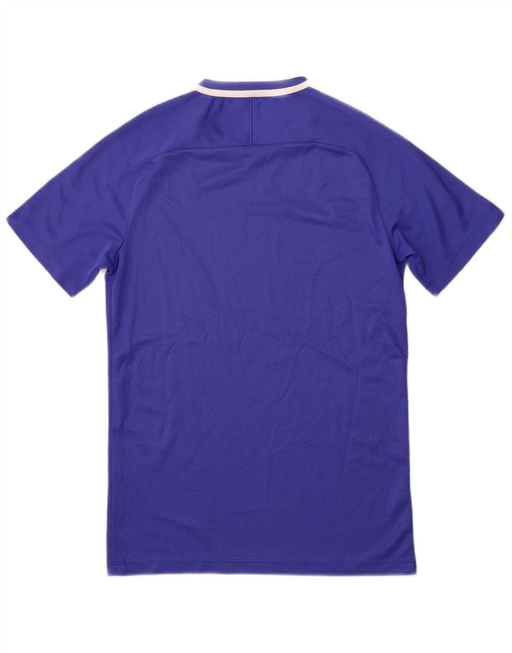 Męski T-shirt NIKE Dri Fit, mały, niebieski, z blokami kolorów