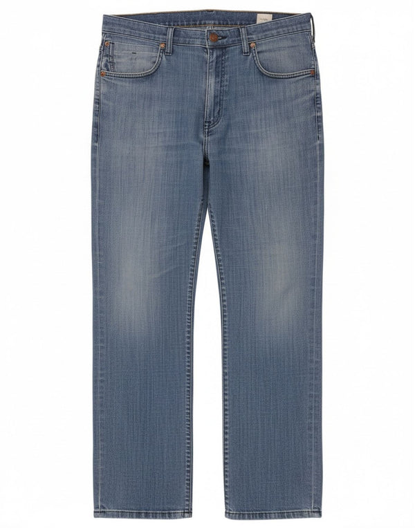 Damskie dżinsy Wrangler Arizona Straight W35 L32 Niebieskie bawełniane