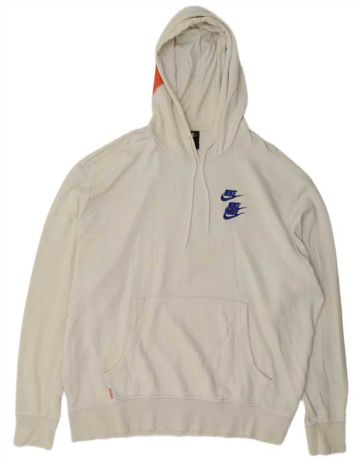 Męski sweter z kapturem Nike Graphic 2XL Biała bawełna