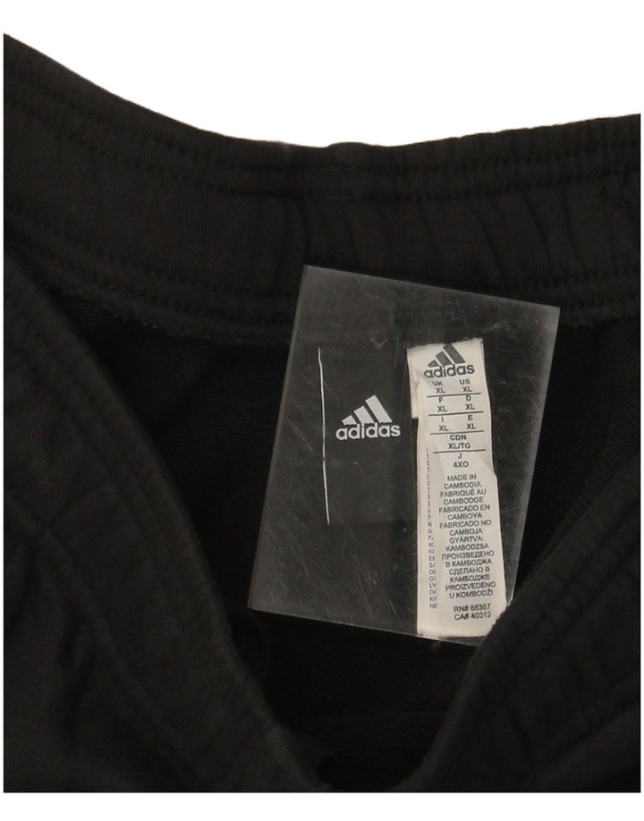 Męskie spodnie dresowe ADIDAS XL, czarne, bawełniane