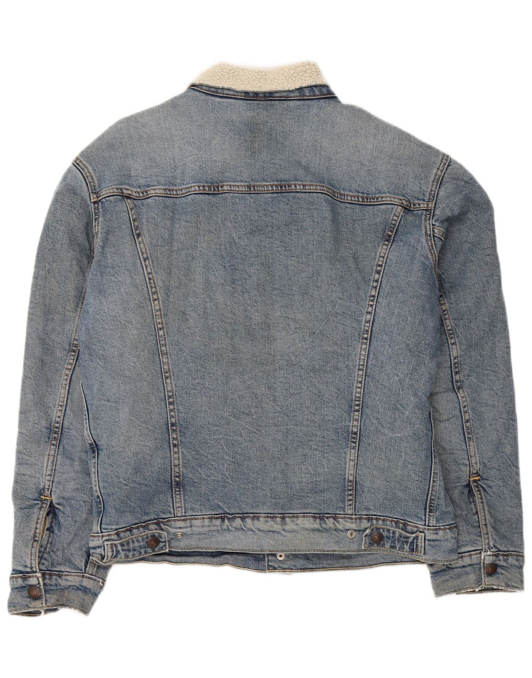 Męska kurtka dżinsowa Levi's Sherpa UK 36 Small Blue Cotton