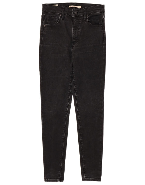 Damskie jeansy Levi's Super Skinny z wysokim stanem W26 L28 Szara bawełna