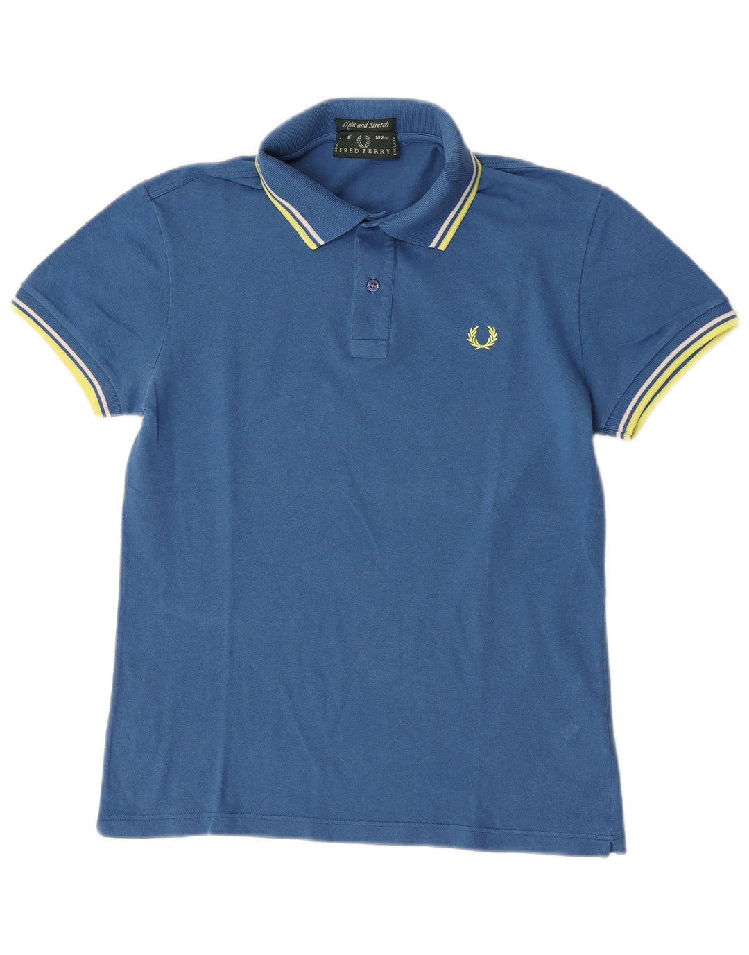 Męska koszulka polo Fred Perry, lekka i rozciągliwa, bawełniana w średnie niebieskie paski