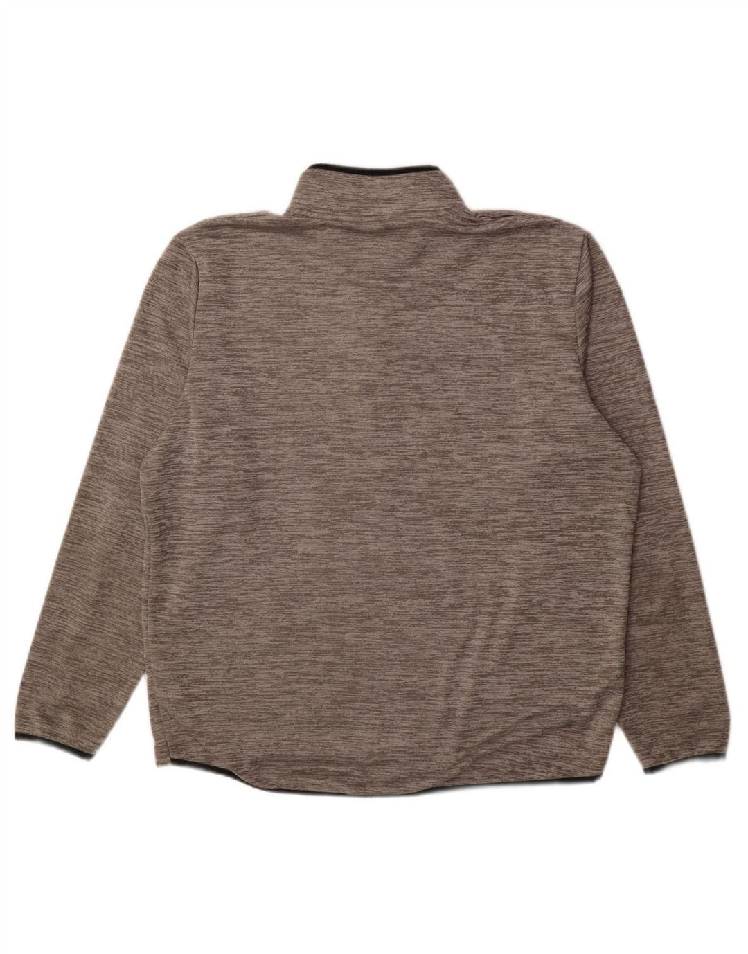 UNDER ARMOUR Mens Zip Neck Sweatshirt Jumper Large Grey Polyester