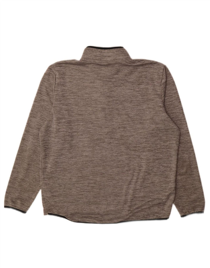 UNDER ARMOUR Mens Zip Neck Sweatshirt Jumper Large Grey Polyester
