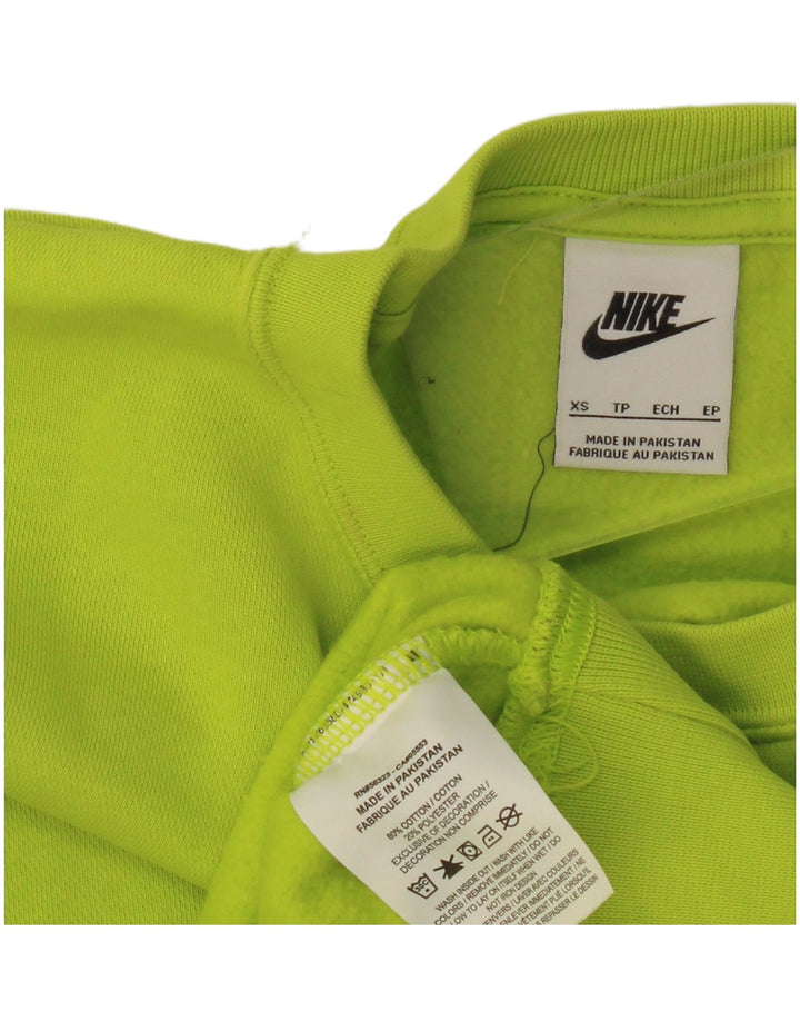 Damska bluza dresowa Nike Crop Oversize UK 6 XS, zielona bawełna